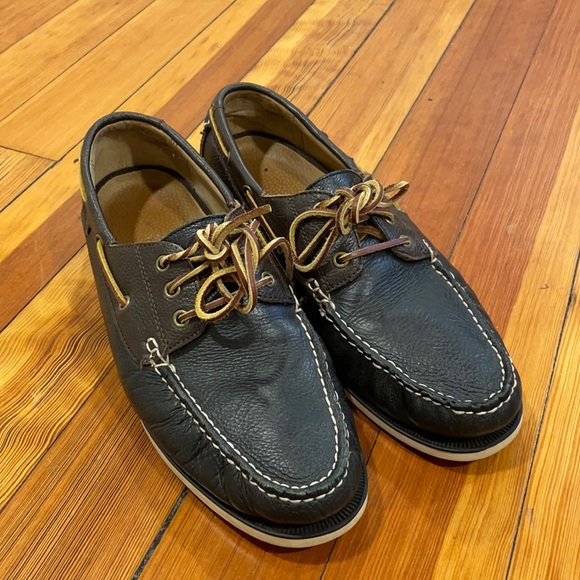Black And Brown Polo Boat Shoes 